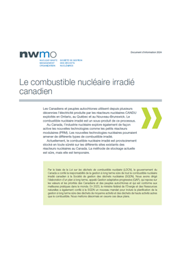 Document d'information : Le combustible nucléaire irradié canadien